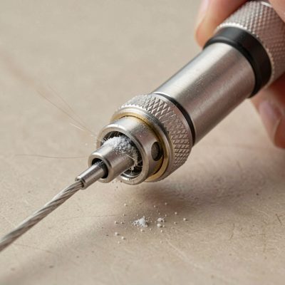 fiber cleaning pen wiping residue from connector ferrule surface