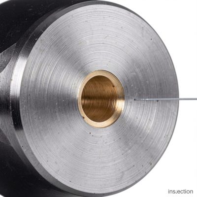 an inspection scope image of a clean fibre end face