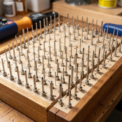 a rack where every patch lead is cut to exactly the right length