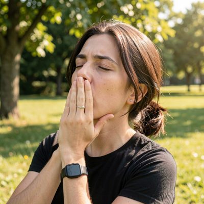 a breathing exercise practised outdoors